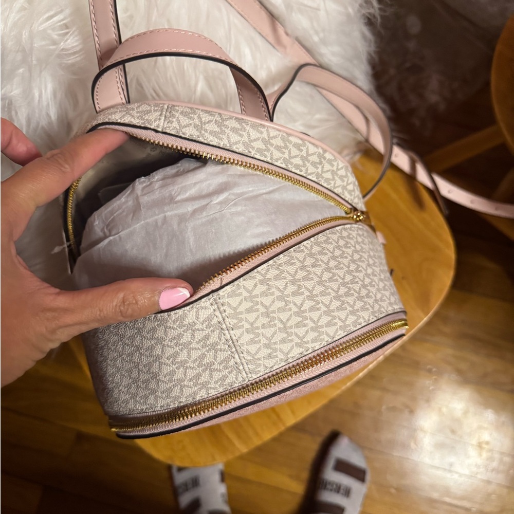 NWT Michael Kors Pink Backpack - Picture 8 of 12